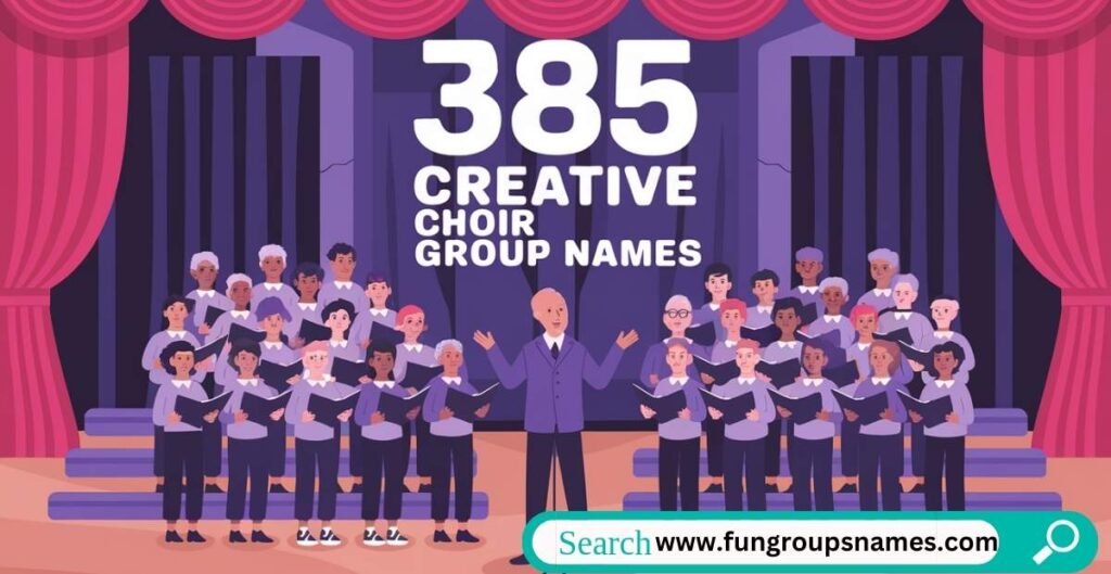 A collection of 385 unique and creative choir group names, showcasing diverse styles and musical influences.