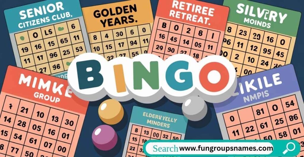 Bingo Group Names for Competitive Teams, showcasing bold and dynamic team spirit for high-energy bingo games