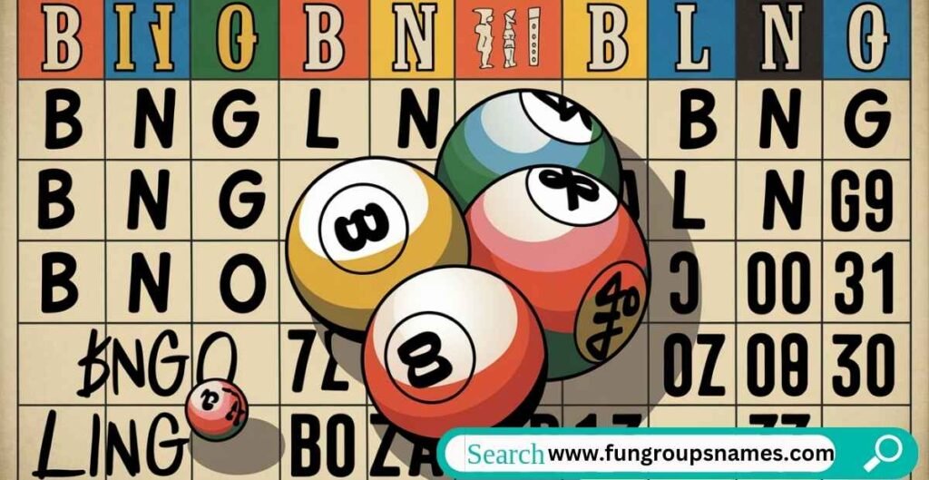 Creative and Clever Bingo Group Names with unique wordplay and artistic bingo card design