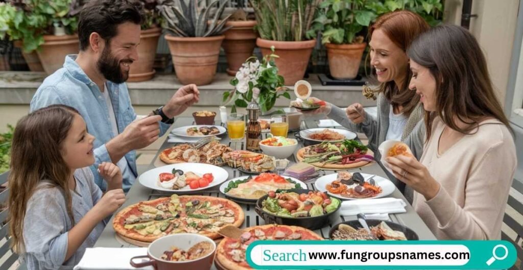 A delightful image of a family enjoying a delicious meal together, representing the joy of sharing food and bonding over culinary experiences in foodie families.