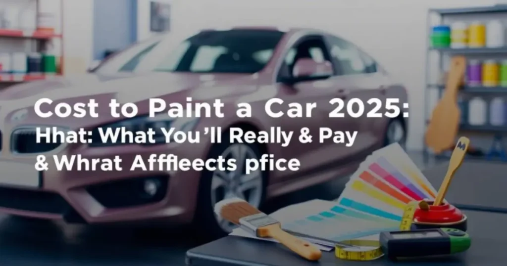 Cost to Paint a Car in 2025 What You’ll Really Pay & What Affects the Price